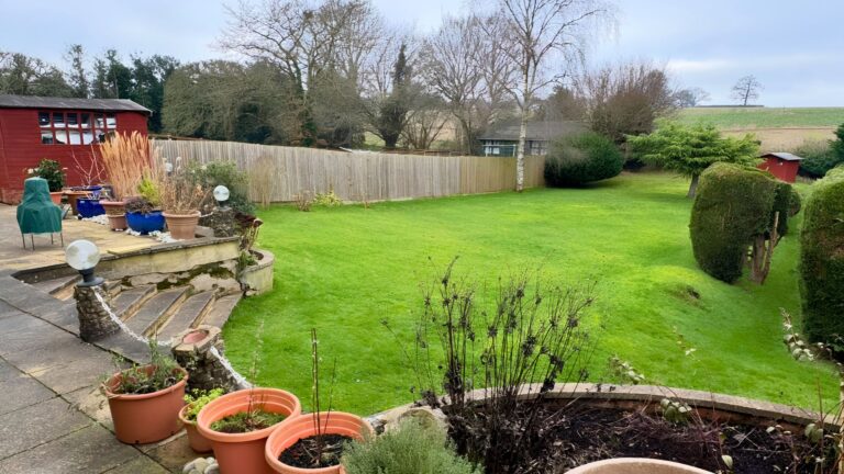 Hitchin contemporary multi-level garden, Hertfordshire — the garden before work began