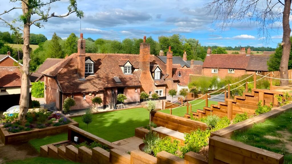 Whitwell hillside garden, Hertfordshire — the finished garden