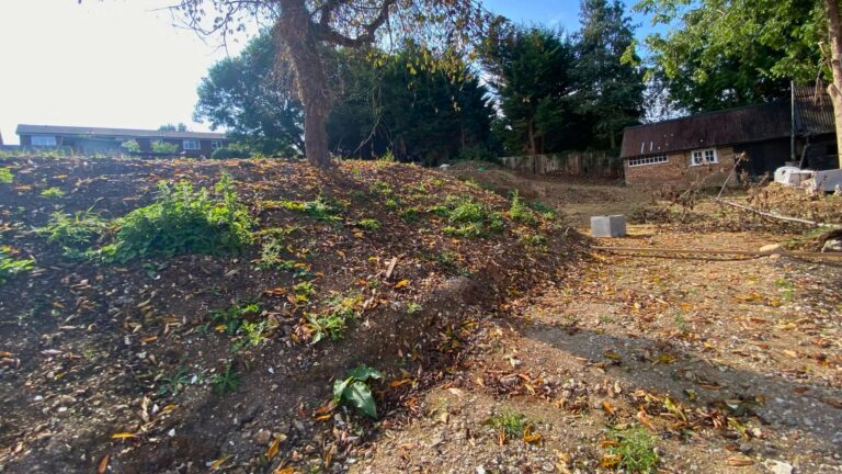 Whitwell hillside garden, Hertfordshire — the garden before work began